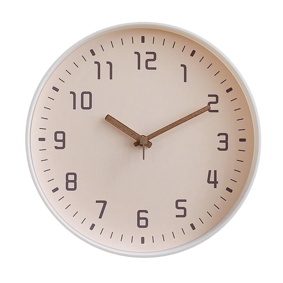 CoudarTitie 30cm Wall Clock Decorative Watch Home Decor Easy Read Art Craft Creative Stylish Light Orange