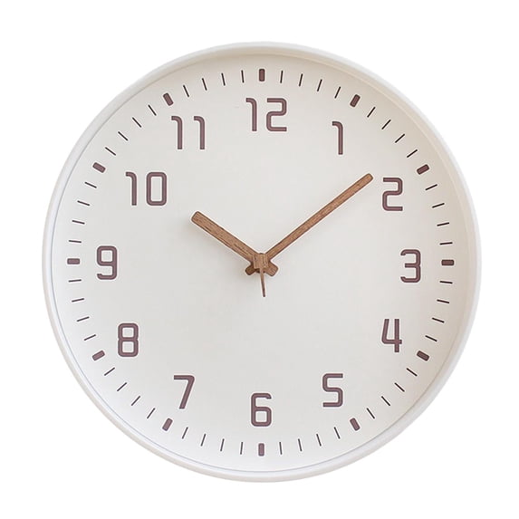 CoudarTitie 30cm Wall Clock Decorative Watch Home Decor Easy Read Art Craft Creative Stylish White