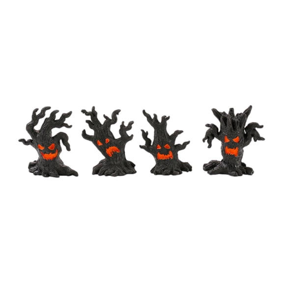 CoudarTitie 4 Pieces Halloween Decoration Ornaments Figurine Landscape Sculpture Collectible