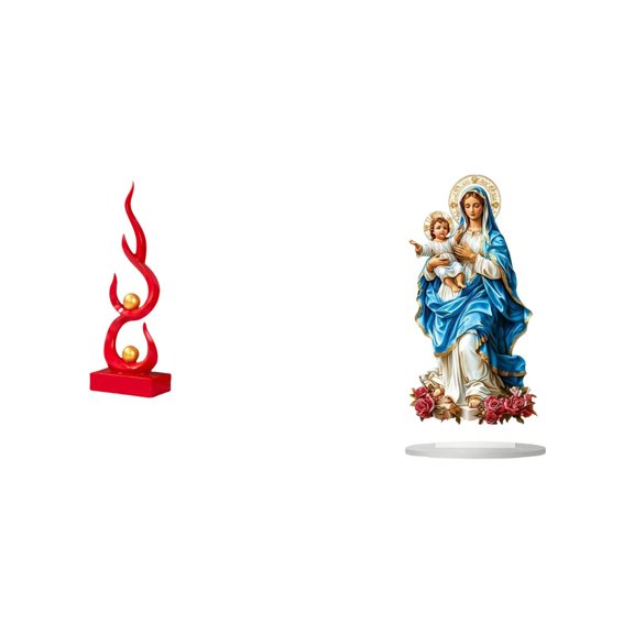 CoudarTitie Abstract Resin Flame Figurine Modern Fire Sculpture Craft for Patio Office Bookshelf Acrylic Desktop Decor DIY Unique Tabletop Ornament Home Decor Holiday Fireplace