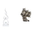 thumbnail image 1 of CoudarTitie Abstract Resin Flame Owl Figurine Modern Fire Animal Sculpture Desktop Ornament for Patio Office Bookshelf Living Room Cabinet Decor Gift, 1 of 8
