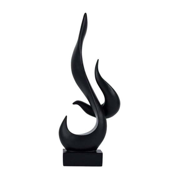 CoudarTitie Abstract Sculpture Aesthetic Collection Creative Flame Statue Resin Figurine for Black