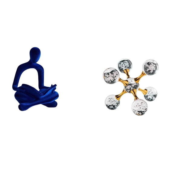 CoudarTitie Abstract Thinker Bubble Sphere Figurine Modern Statue Decorative Sculpture Versatile Collection Desktop Ornament for Office Bar Wedding Desk Shelf Living Room Home