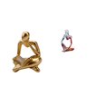 thumbnail image 1 of CoudarTitie Abstract Thinker Resin Statue Decoration for Tabletop Living Room Shelf Office Bookshelf Figurine Ornament Desktop Figure Sculpture Collectible for Bedroom Drawer Shop, 1 of 8