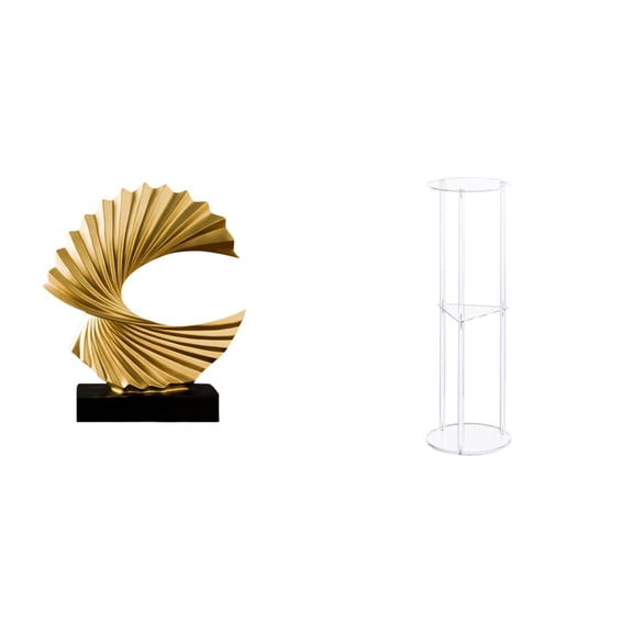 CoudarTitie Acrylic Ocean Wave Sculpture Table Ornament for Bedroom Living Room Home Office Balcony Small Space Decor Easy Assembly Gift