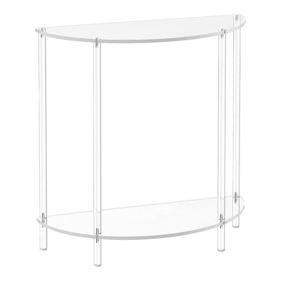 CoudarTitie Acrylic Side Table Double Layer Portable Bedside Table Minimalist NightStand for