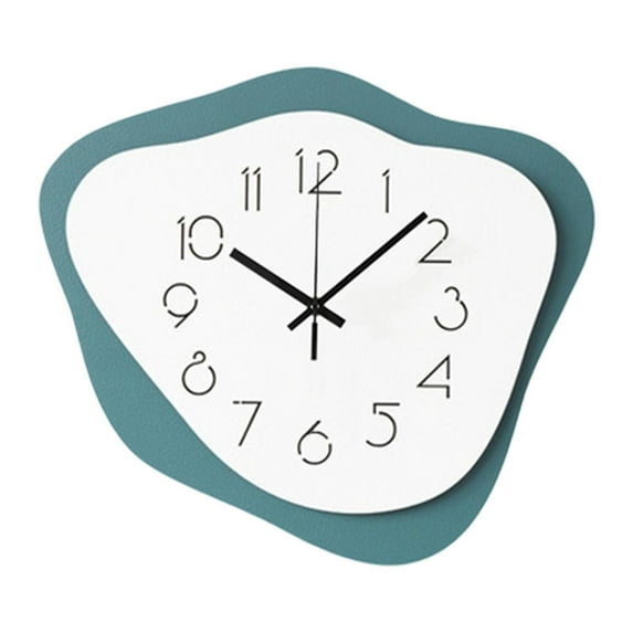 CoudarTitie Acrylic Wall Clock Home Decor Abstract Battery Operated Decorative Hanging Clock Green