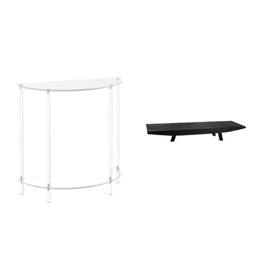 CoudarTitie Acrylic Wood Side Table with Storage Tray Multi Tier Accent End Table for Small Space Home Living Room Bathroom Decor Rustic Serving Bowl