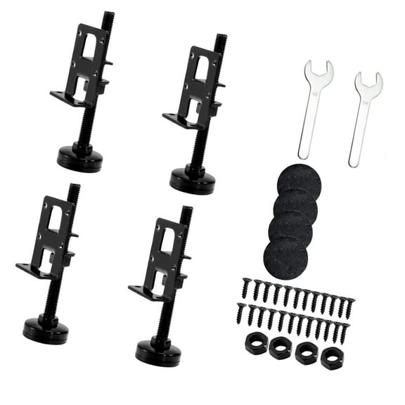 CoudarTitie Adjustable Leveling Feet Furniture Leg Levelers with Screws Lock Nuts and Wrench 4PCS