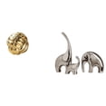 thumbnail image 1 of CoudarTitie Aesthetic Ceramic Sculpture Yarn Ball Ornament and Family Elephants Figurines for Living Room Entrance Countertop Shelf Bookself TV Stand Decor, 1 of 8