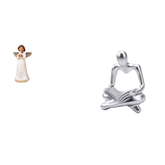 CoudarTitie Angel Resin Figurine Abstract Thinker Statue Human Figurine Decor Collectable Sculpture with Hollow Design Made of Premium Resin Suitable for Gift Giv