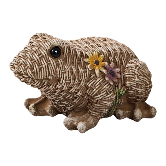 CoudarTitie Animal Frog Figurine 12x7x9 cm Resin Crafts Shelf Decor Collectible for Bookcase