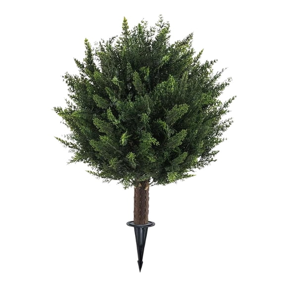 CoudarTitie Artificial Boxwood Tree Tree with Ground Spike Easy to Install Bushes Artificial