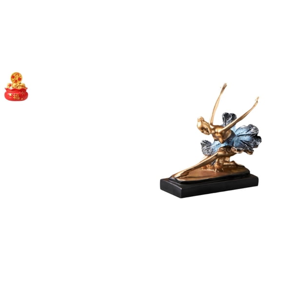 CoudarTitie Ballet Dancer Statue Desktop Sculpture Resin Ornament Figure Modern Art Elegant Artistic Decoration Suitable for Gift Giving Home Decoration Office Di