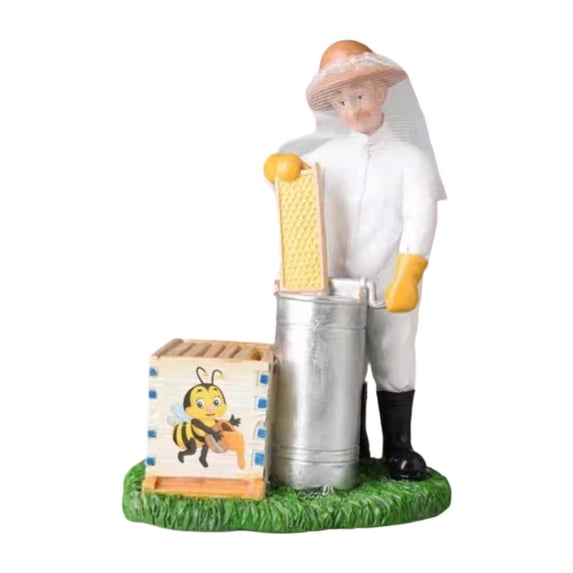 CoudarTitie Beekeeping Art Statue, Resin Figurine, Artwork, Ornament, Sculpture for Desktop, Shaking Honey