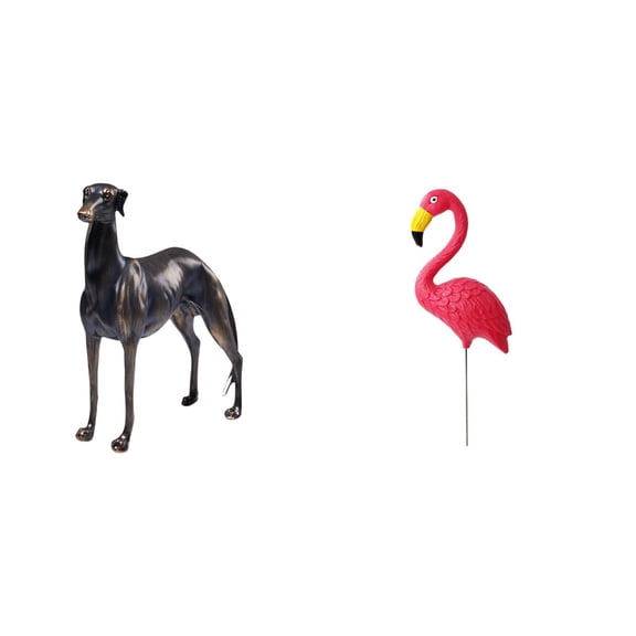 CoudarTitie Bird Resin Animal Figurine Sculpture for Home Decor Table Centerpiece Desk Figure Living Room Hotel Christmas Yard Art Ornament Fairy Garden Accessories Flamingo Stake Holiday Spring