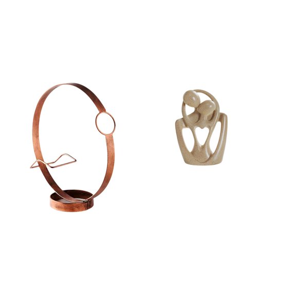 CoudarTitie Bottle Holder Abstract Statue Sculpture Iron Resin Artistic Stand Rack Sphere Shaped Decor Suitable for Dining Room Living Room Office Bar Kitche