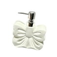 thumbnail image 1 of CoudarTitie Bow Shape Soap Dispenser Ceramic Hand Soap Bottle Decorative Cute Lotion Bottle with Pump for Lotion Shampoo Kitchen Bathroom White, 1 of 7