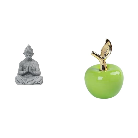 CoudarTitie Buddha Monkey Figurine Sculpture and Ceramic Statue Ornament for Hotel Patio Backyard Cafe Study Room Holiday Home Decoration