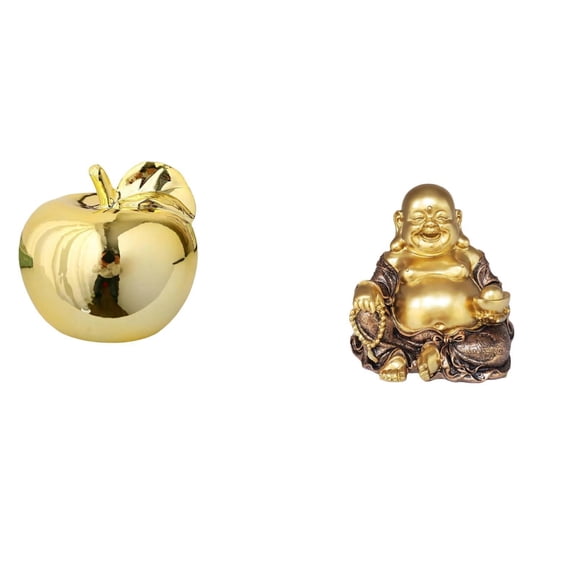 CoudarTitie Buddha Statue Decorative Statue Fruit Sculpture Ceramic Figurine Desktop Statue Ornament Meditation Bodhisattva Suitable for Home Office Restaurant Gi