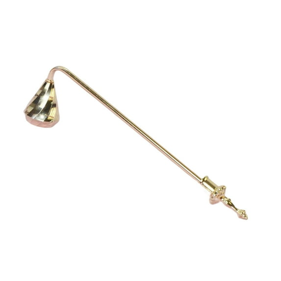 CoudarTitie Candle Extinguisher Wick Trimmer with Long Handle Length 23cm for Candles Lovers Golden