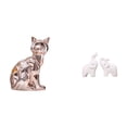 thumbnail image 1 of CoudarTitie Cat Elephant Statue Decorative Figurine Animal Sculpture Art Craft Ornament Unique Tabletop Decoration Home Decor for Fireplace Entrance Office Bedroom, 1 of 8