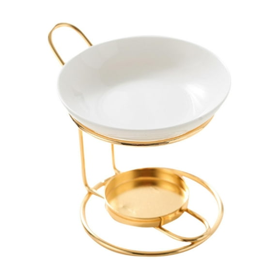 CoudarTitie Ceramic Essential Oil Burner Desktop Fragrance Warmer Detachable Bowl Warmer Gold