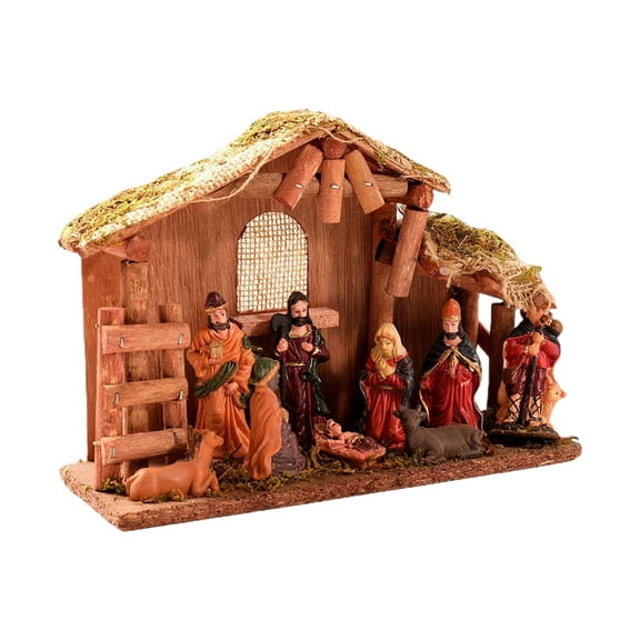 CoudarTitie Christmas Nativity Scene Decor Xmas Statue Decorative Traditional Holiday Season