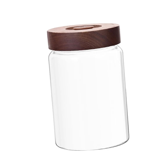 CoudarTitie Coffee Bean Box Glass Vial Tank Spices Espresso Beans Storage Container for Home 1000ml 10x10x15cm