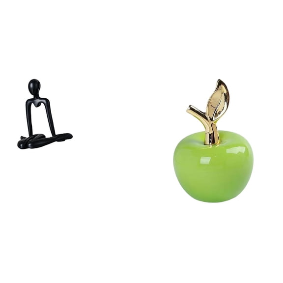 CoudarTitie Contemporary Abstract Thinker Sculpture and Ceramic Figurine Decorative Ornament for Home Office Bookshelf Cabinet Study Room