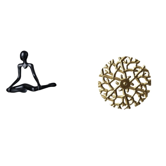 CoudarTitie Creative Abstract Thinker Metal Sculpture Unique Decorative Figurine Rustic Scenic Wrought Iron Statue Plaque 3D Hanging Ornament for Entrance Bedroom