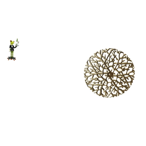 CoudarTitie Creative Frog Waiter Animal Sculpture Tabletop Ornament for Fireplace Entrance Shelf Birthday Gift with Rustic Metal Wall Art Decorations Scenic Wrought Iron Statue Plaque 3D