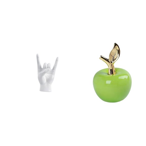 CoudarTitie Creative Hand Gesture Sculpture and Ceramic Figurine for Apartment Bedroom Restaurant Cafe Study Room Holiday Home Decoration