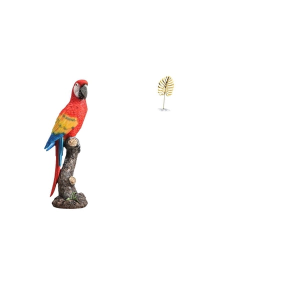 CoudarTitie Creative Parrot Leaf Statue Desktop Decoration Unique Crafts Souvenir Holiday Garden Ornament for Bedroom Porch Indoor Metal Leaf Sculpture Figurine Abstract Home Bookshelf Bar Decor
