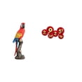 thumbnail image 1 of CoudarTitie Creative Parrot Statue and Chinese New Year Paper Fan Decoration for Home Bedroom Porch Indoor Garden Holiday Festival Celebration Decor, 1 of 8