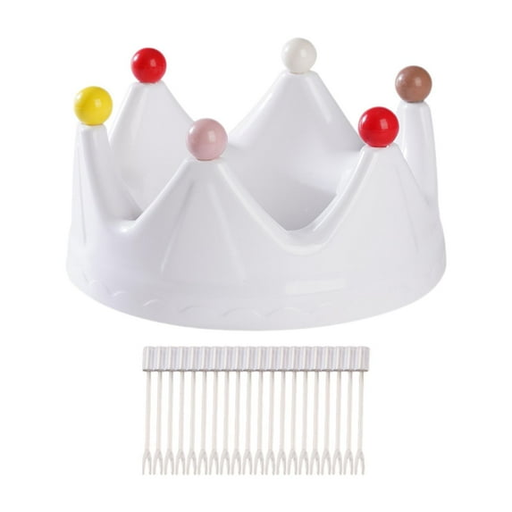 CoudarTitie Crown Fruit Plate Decoration Multifunctional Candy Serving Plate Serving Tray for Party Dinner Kitchen Table Centerpiece Desk White