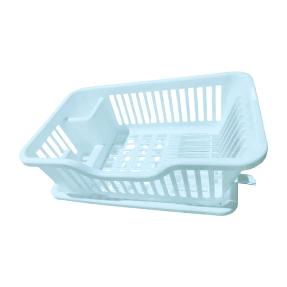 CoudarTitie Cutlery Holder And Dish Drainer Organizer, Storage Solution for Kitchen Utensils Blue