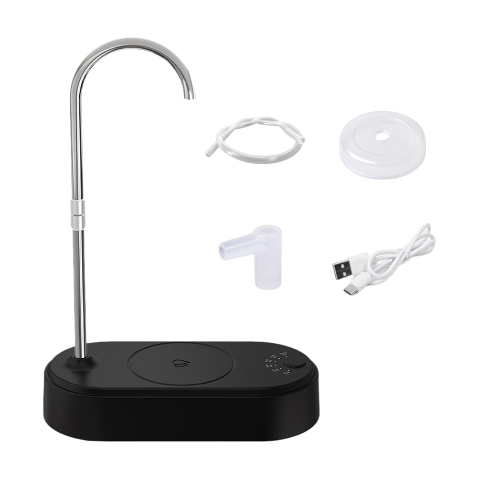 CoudarTitie Desktop Water Dispenser Bottle Pump Rechargeable Easy to Use Water Jug Dispenser Black