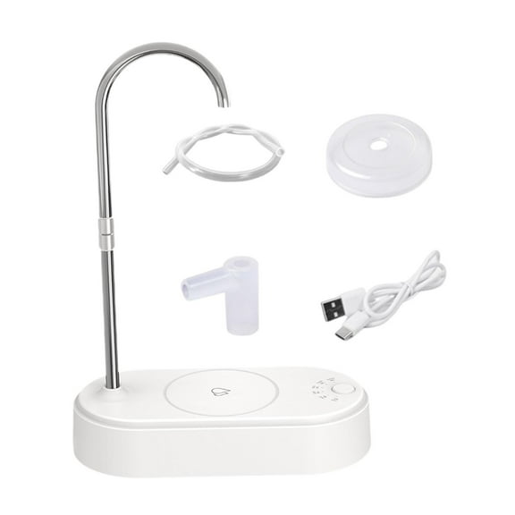 CoudarTitie Desktop Water Dispenser Bottle Pump Rechargeable Easy to Use Water Jug Dispenser White