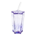 thumbnail image 1 of CoudarTitie Drinking Glass Birthday Gift Star Shaped Trendy Glass Cup for Milk Juice Bar Purple, 1 of 9