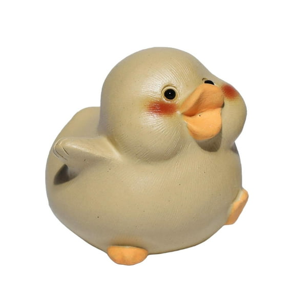 CoudarTitie Duck Tea Pet Ornament Miniature Sculpture Decorative Collectable Purple Sand for
