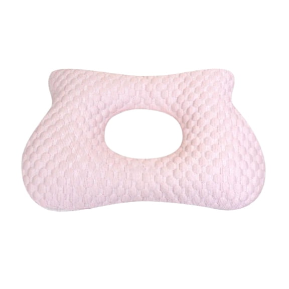 CoudarTitie Ear Piercing Pillow Breathable Side Sleeping Pillow for Bedding Side Sleeper Pink 34cmx24cmx6cm