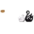 thumbnail image 1 of CoudarTitie Elegant Woven Fruit Basket and Porcelain Swan Couple Figurines Sculpture for Desktop Snack Serving Bowl and Animal Collectible Home Office Decor, 1 of 8