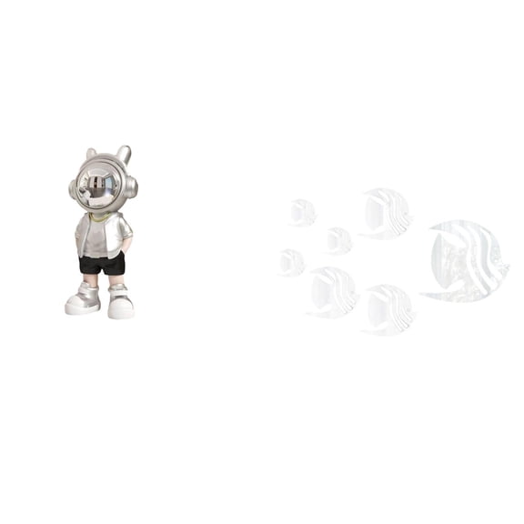 CoudarTitie Explorer Sculpture Modern Art Figurine with Reflective Acrylic Accents Unique Home Decor for Fireplace Shelf Desk Living Room Wall