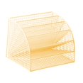 thumbnail image 1 of CoudarTitie Fan Shaped File Organizer Desktop Holder Stand 6 Sections Fashion Large Capacity Gold and L, 1 of 9
