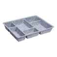 thumbnail image 1 of CoudarTitie Felt Drawer Organizer Tray Holder 6 Grids for Pantry Kitchen Office Supplies Light Gray, 1 of 9