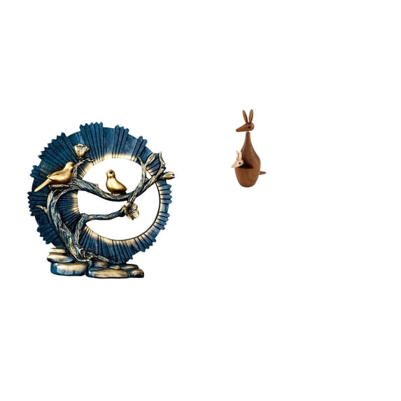 CoudarTitie Figurine Craft Knick Knack Resin Statue Decorative Party Favor for House Decorations Bookshelf Living Room Indoor Desk Bedroom