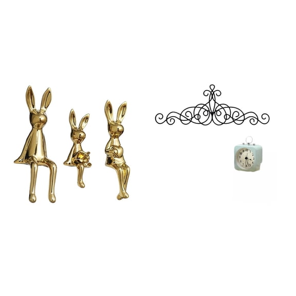 CoudarTitie Figurine Sculpture Sitting Statue Scroll Wall Art Decor Metal Ornament Ceramic Material Suitable for Living Room Bedroom Office Gift Home Decoration