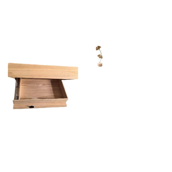 CoudarTitie Floating Leaf Shelf Wall Mounted Drawer with Compartment Easy Installation Metal Sculpture Statue Shaped Figurine Crafts Nordic Creative Ornament Abstract Storage Rack for Dorm Room