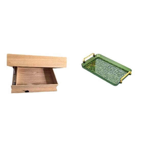 CoudarTitie Floating Shelf Wall Mounted Drawer with Compartment and Dessert Plate Coffee Table Tray with Handle for Easy Installation Home Decor Storage Rack Jewelry Storage Tray for Dorm Room